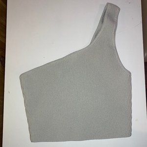 Aritzia Sculpt Knit One-Shoulder Crop Tank